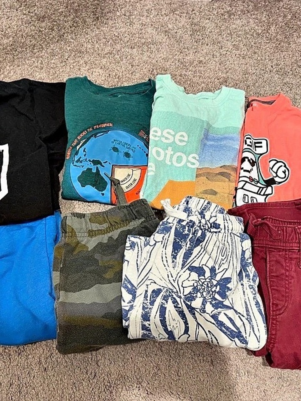 Boys Size 8 M Clothing Lot Cat & Jack Zara GAP Old Navy 8 Pieces Shirts Shorts
